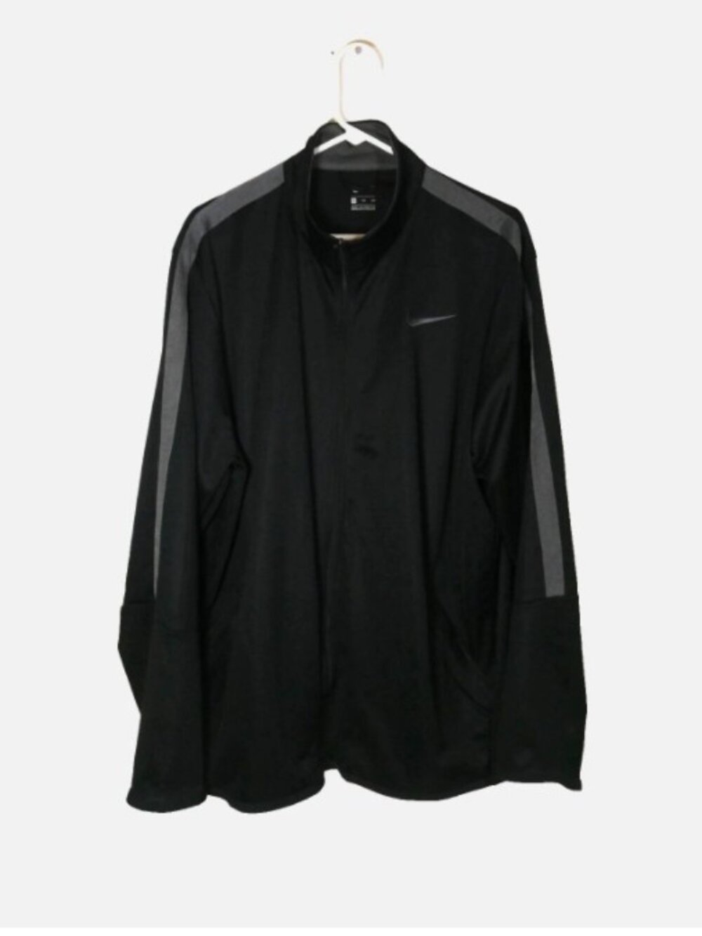 Nike Jacket Mens 2XL Black Full Zip Track Athletic Warmup Knit Epic Training XXL